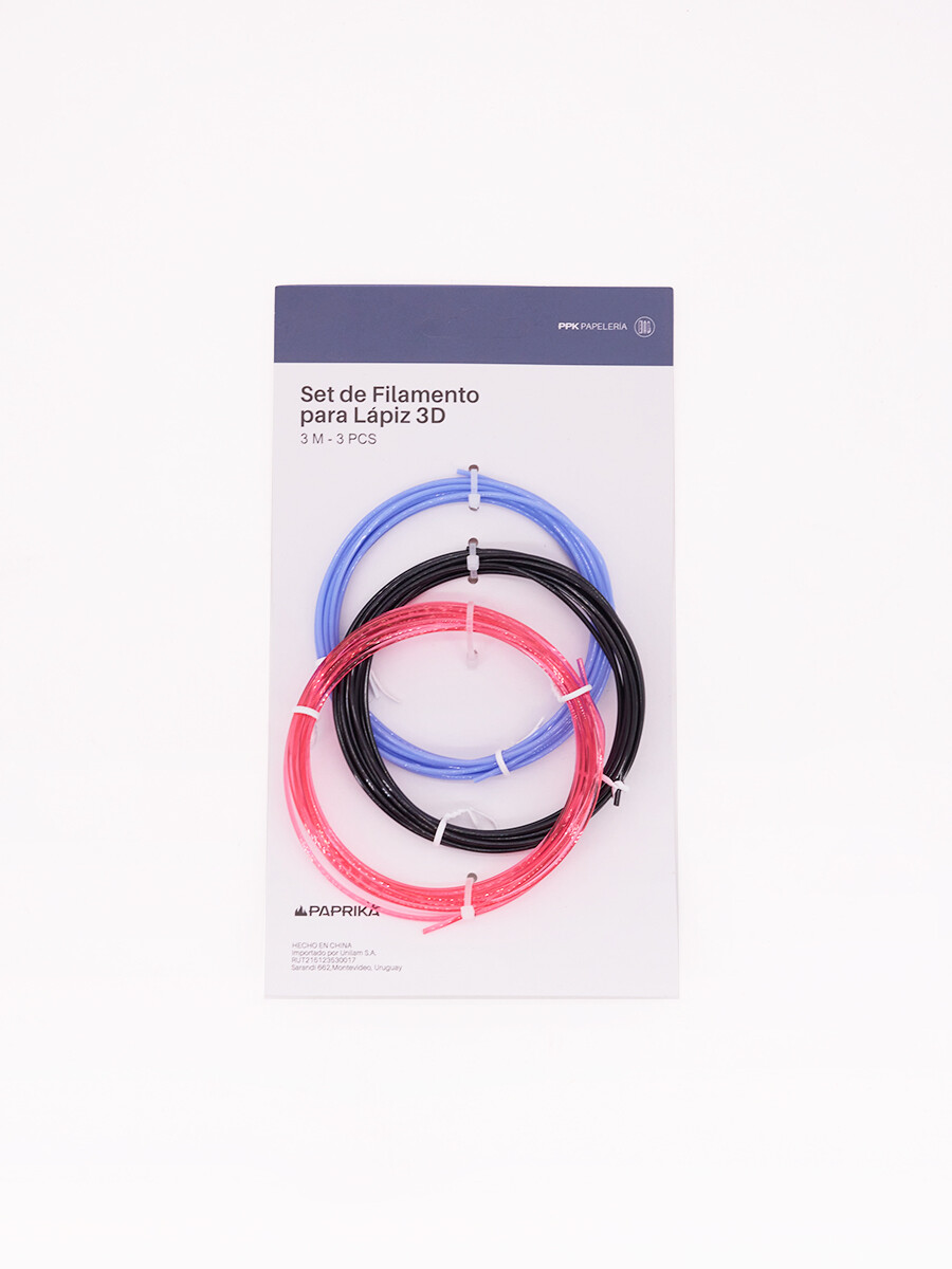 FILAMENTO LAPIZ 3D - NEGRO 