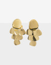 Aros Colgantes Largos Metal Aros Largos Chapones Metal - Dorado