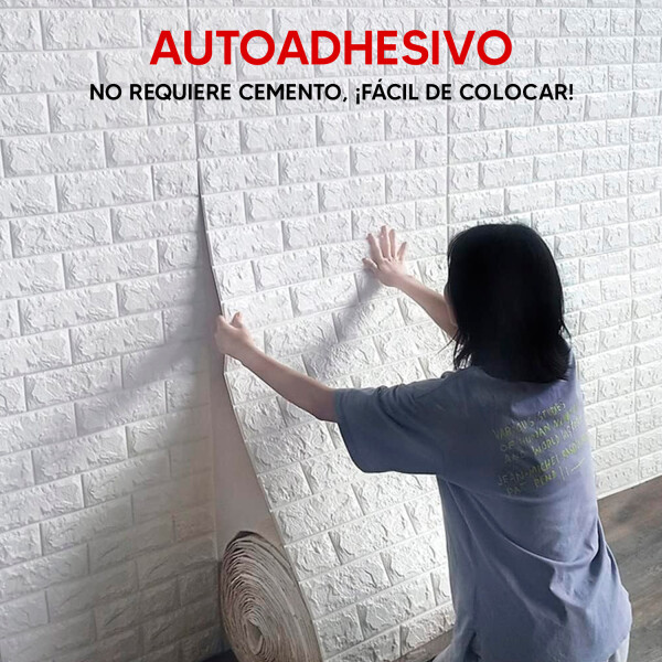 Revestimiento 3d Ladrillo Para Pared Por Rollo REVESTIMIENTO LADRILLO ROLLO 0.70X20MTS