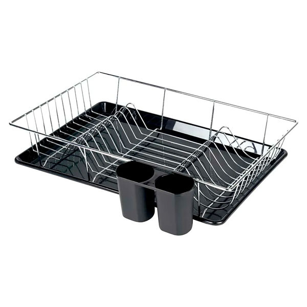 ESCURRIDOR PLATOS MOR ACERO CON NEGRO NEGRO