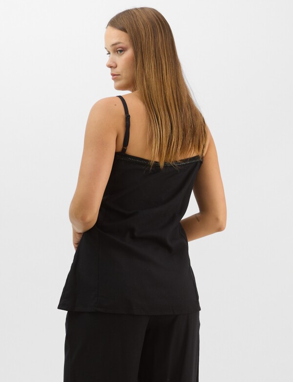 Conjunto Monocromático De Algodón & Lino NEGRO