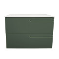 MUEBLE BAÑO ECONIC 80 COLOR VERDE C/ENCIMERA Mueble Baño Econic 80 Color Verde C/encimera