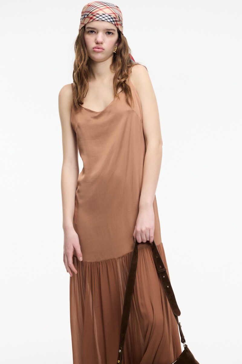 Vestido largo Marron
