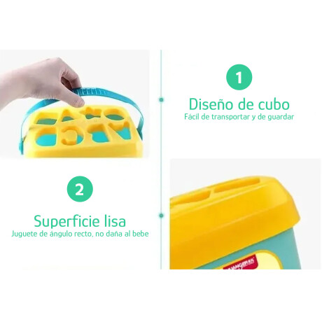 Juego de Encastre Formas/Letras para Bebés +18M Plástico Multicolor