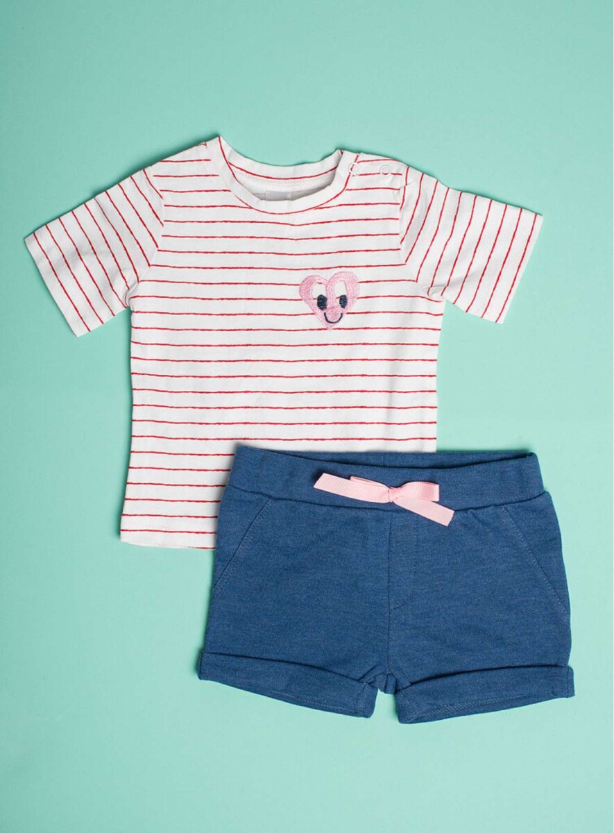 Conjunto short + remera manga corta bebé - Diseños nena 