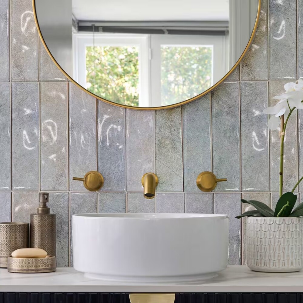 Cerámica de pared Brick Aquarela Sky 7,5x25 cm Brillante Cerámica De Pared Brick Aquarela Sky 7,5x25 Cm Brillante