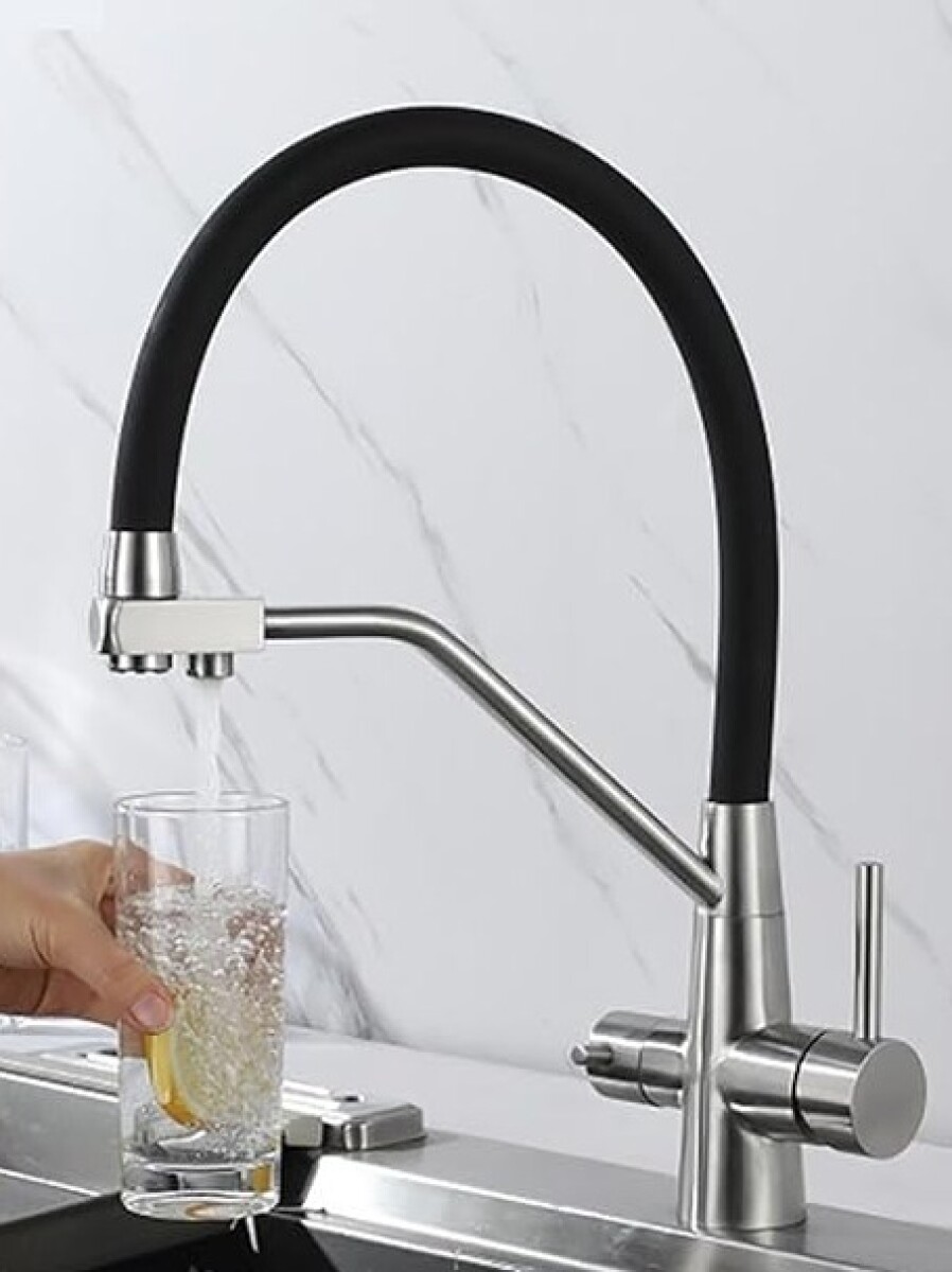 Purificador Bajo Mesada con Grifo Flexible 3 Vias 