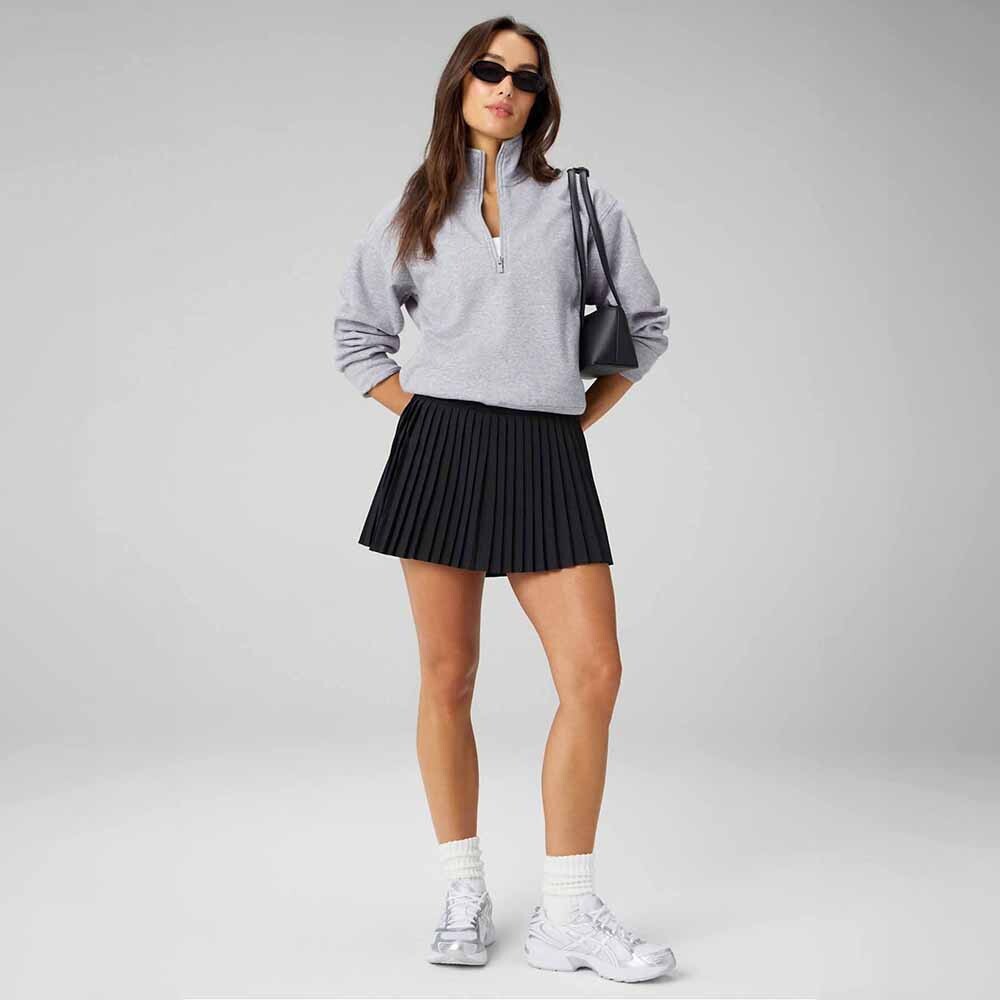 Falda Con Malla Hot Shot Pleated Skirt Classic Mini Mujer Black