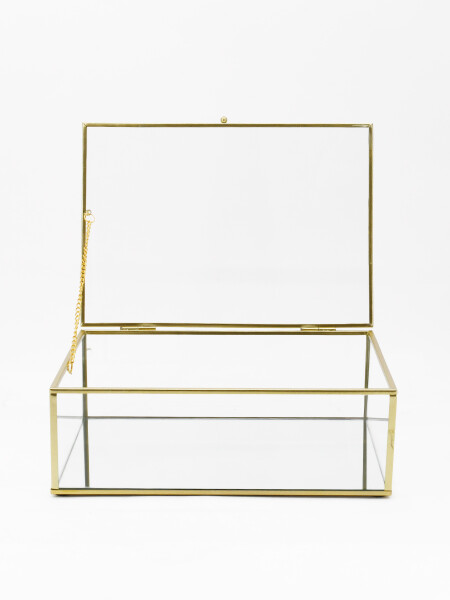 CAJA METAL RECTANGULAR TRANSPARENTE