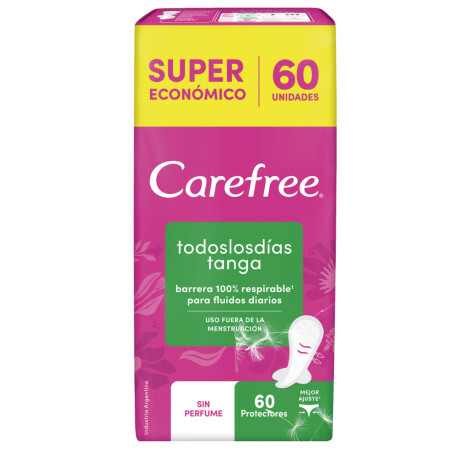 Protectores Diarios Carefree Todo los Días Tanga sin Perfume 60 Unidades Protectores Diarios Carefree Todo los Días Tanga sin Perfume 60 Unidades