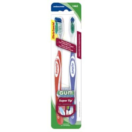 GUM Cepillos Super Tip Medio 2 Unidades N°462 – Limpieza Precisa y Eficaz GUM Cepillos Super Tip Medio 2 Unidades N°462 – Limpieza Precisa y Eficaz