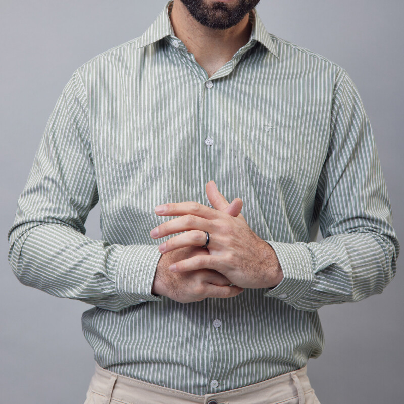 Camisa Luxury Verde rayado