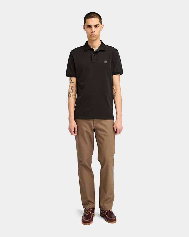 Polo Oyster River Manga Corta Regular Fit Hombre Black-pavement