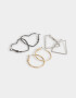 Aros Argollas Set Mix plaiting Set De Argollas - Combinacion Tricolor