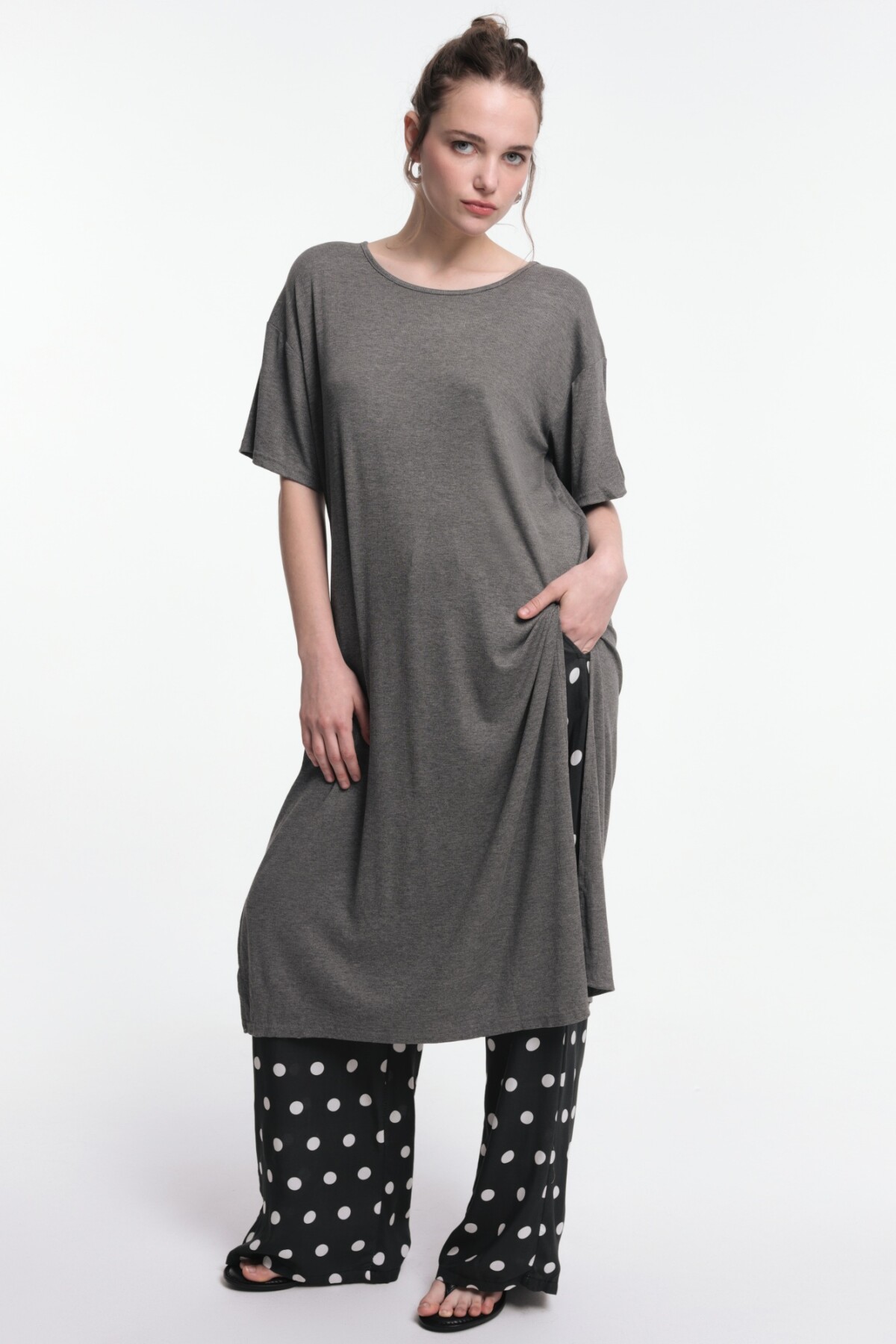 Vestido Lara Gris Oscuro