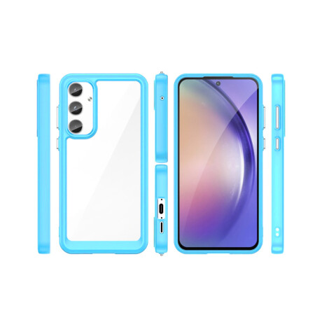 Case Transparente con Borde de Color Samsung A54 Turquesa