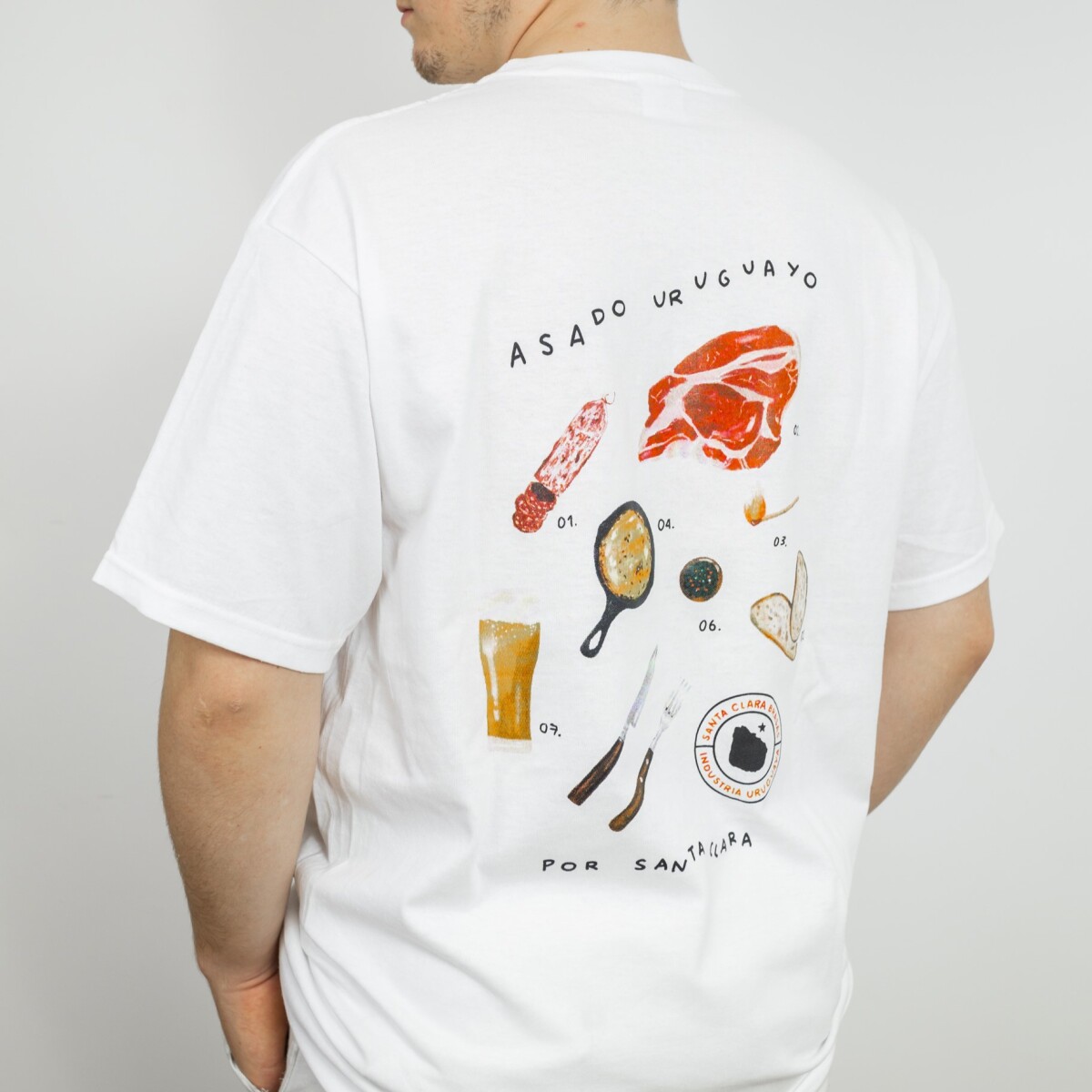Remera asado uruguayo Brasas 