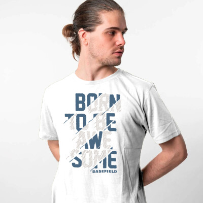T-Shirt Print Born White