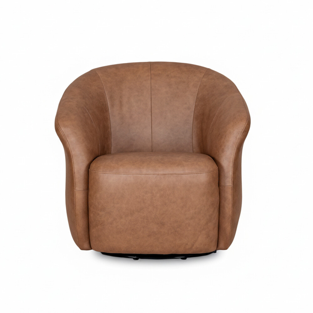 Butaca Giratoria 1 Cuerpo Air Vintage - 100% Cuero Copper