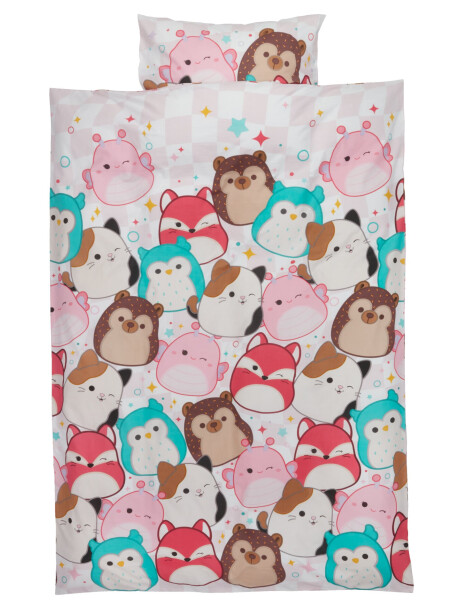 Juego funda nórdica SQUISHMALLOWS 155x220 rosa Juego funda nórdica SQUISHMALLOWS 155x220 rosa
