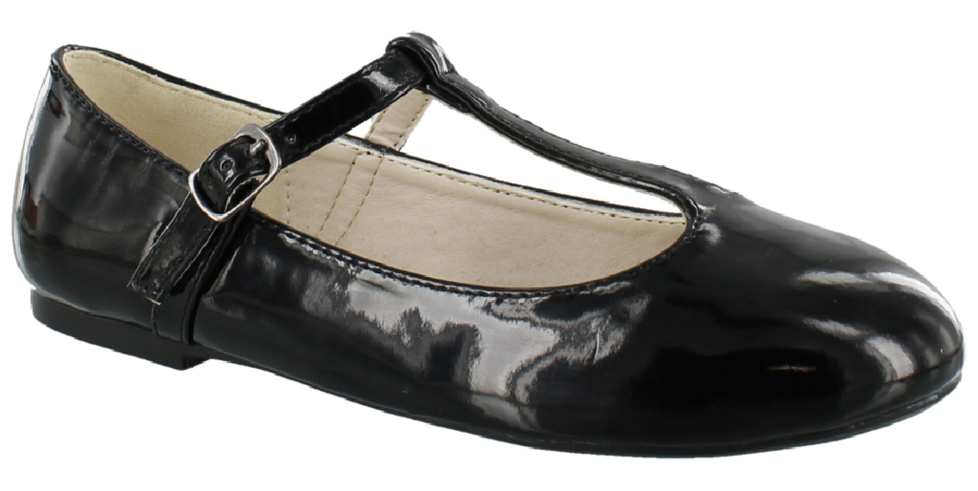 Ballerina de Niños Croco Kids Zapato Gacela - Negro (Charol) 