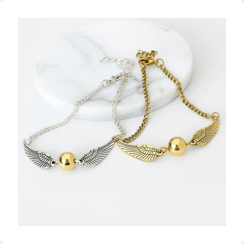 Pulsera Snitch De Harry Potter Dorada