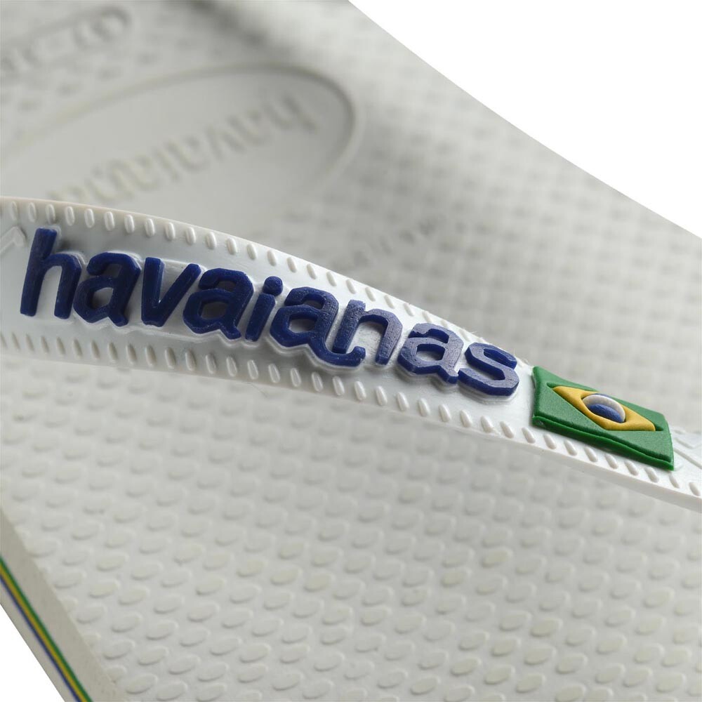 Sandalias Havaianas Brasil Logo Hombre Blanco