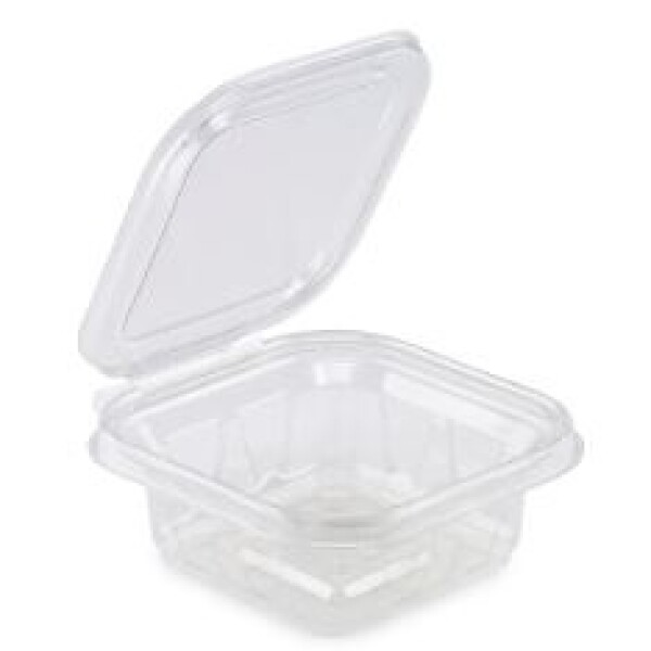 POTE CUADRADO PET CON LACRE 300ML 14,5 x 13,5 x 4,8 cm TRANSPARENTE