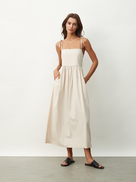 VESTIDO VENECIA BEIGE CLARO