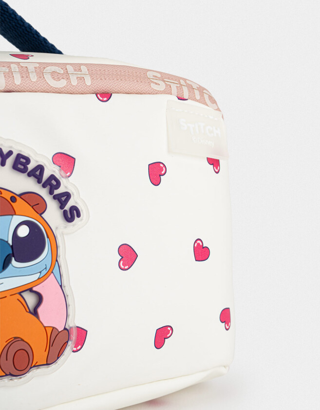 Porta Cosméticos Portacosméticos "stitch Capybara" - Blanco Crema