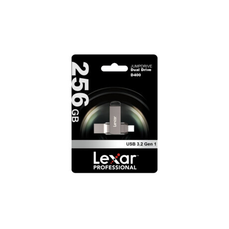 Pendrive Lexar 256GB Dual Jumpdrive D400 USB-A y USB-C 3.2 Pendrive Lexar 256GB Dual Jumpdrive D400 USB-A y USB-C 3.2