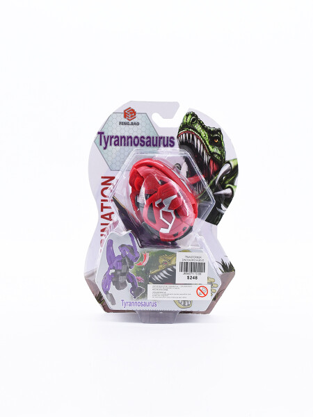 TRANSFORMER DINOSAURIO HUEVO VIOLETA