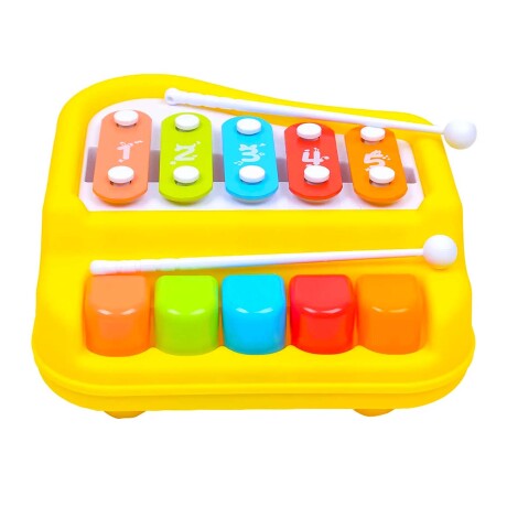 Piano Xilofón Musical 5 Notas Juguete Didáctico Bebé Huanger Amarillo