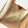 Bolso The Shopping En Cuero Graneado Metalizado Metalizado