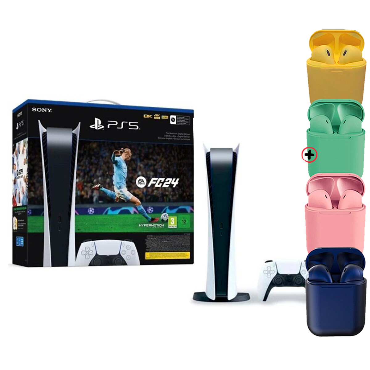 Playstation 5 Digital Sony 825gb Ea Sports Fc24 + Auriculares 