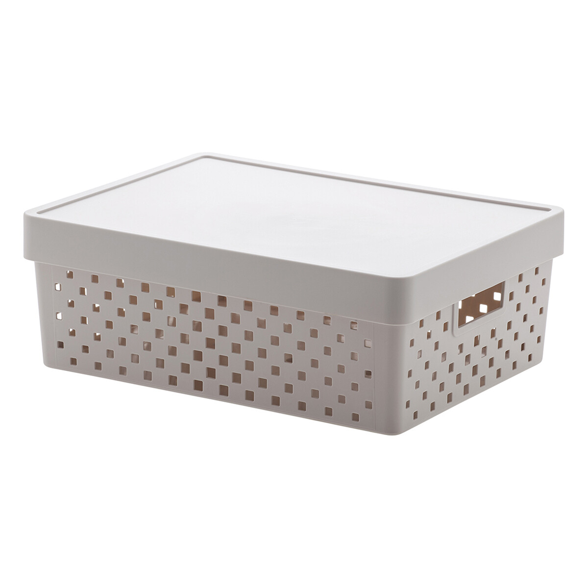 Organizador Quadratta M con tapa - CREMA 