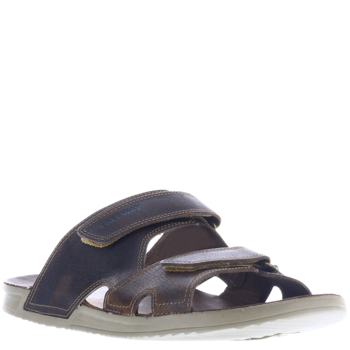 Sandalias de Hombre Freeway Casual c/Velcros - Marrón Chocolate 
