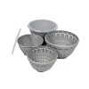 SET BOWL PLAST GRIS 21X16CM 4PZAS Unica