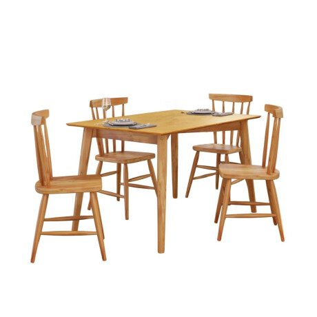 Juego de Comedor 4 Sillas Udine Natural