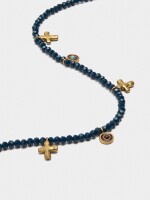Collar De Piedras Y Charm multicolor