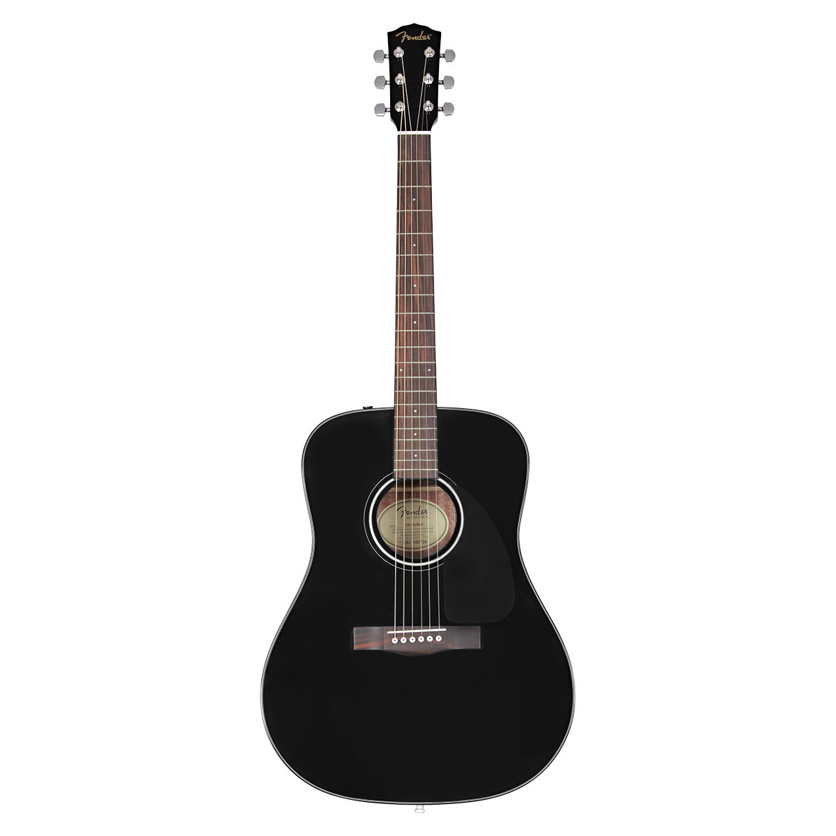 Guitarra Folk Fender Cd60 Dread V3 Black Con Estuche 