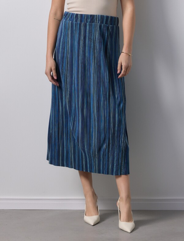 Falda Plisada AZUL/MULTI