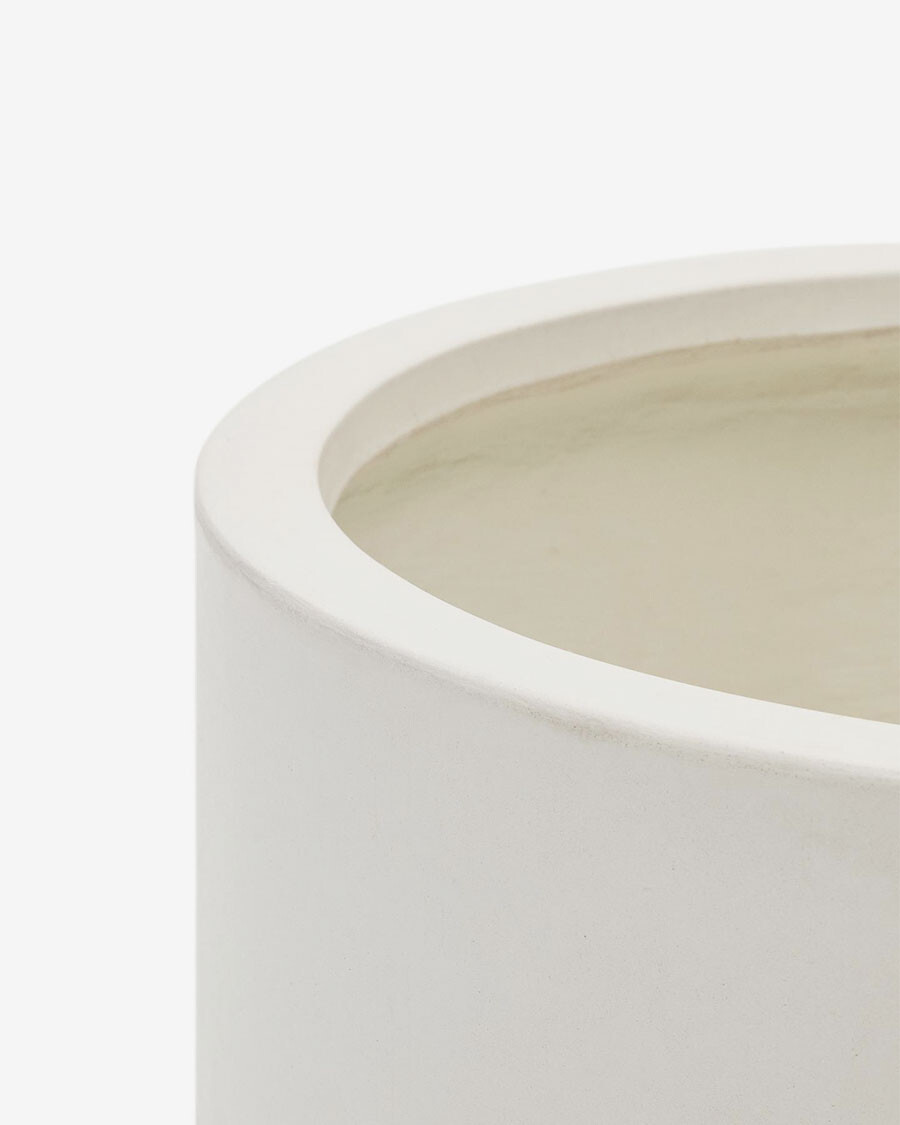 Macetero Aiguablava de cemento blanco Ø 52 cm