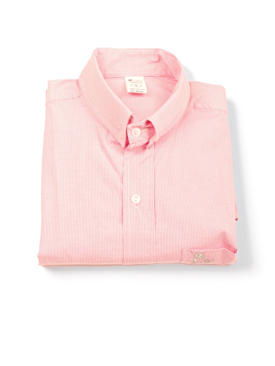 Camisa Caballero - rosa a rayas 
