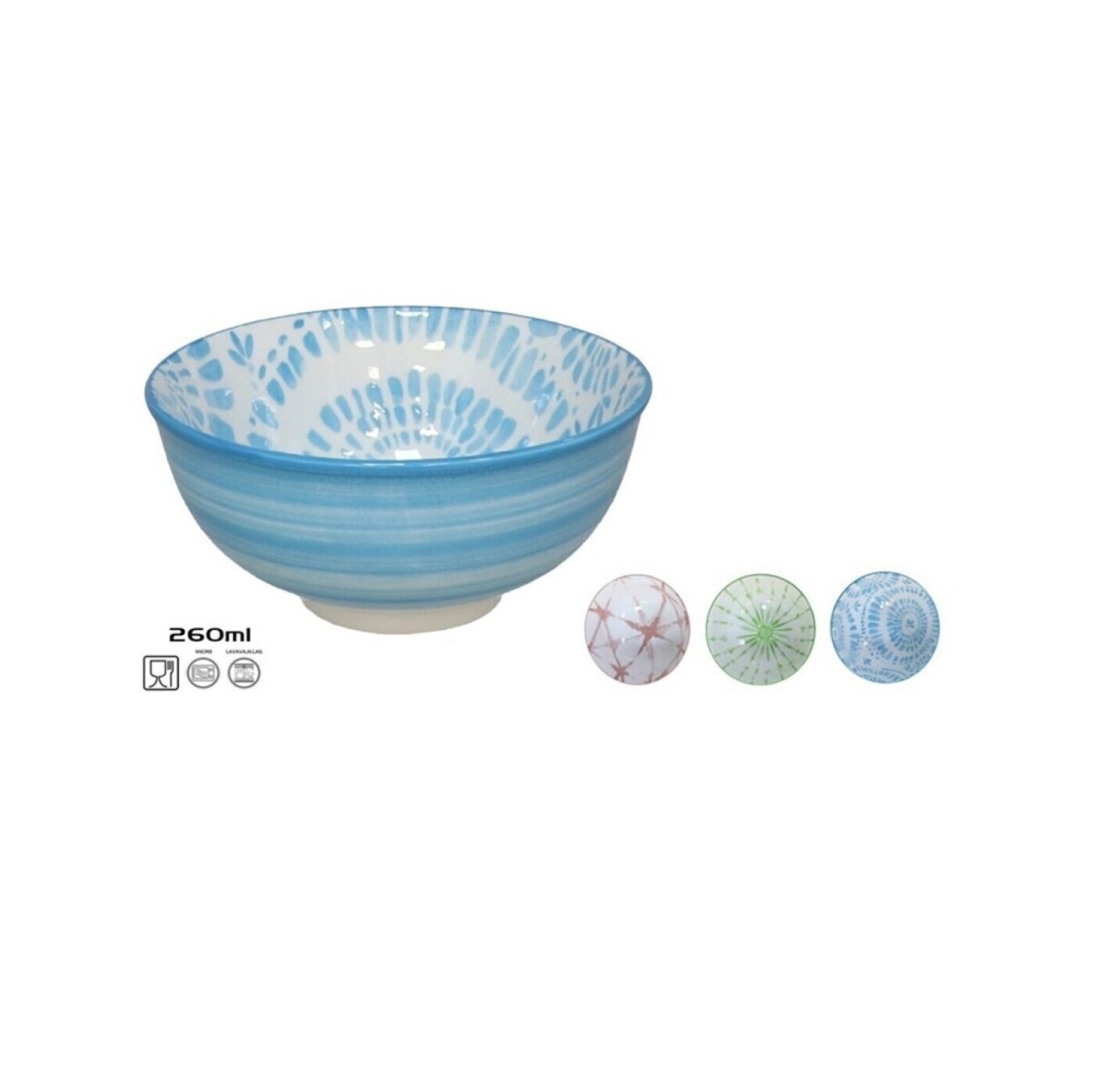 Bowl Indalo 11,5 cm de Porcelana 260 ml – Diseños Surtidos 