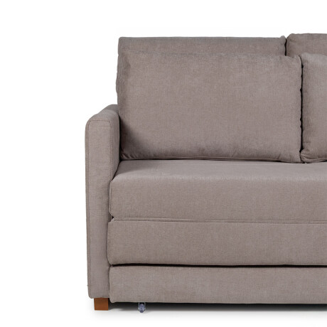 Sofá Cama Niki - Tela Microfibra 10287 (Tostado)