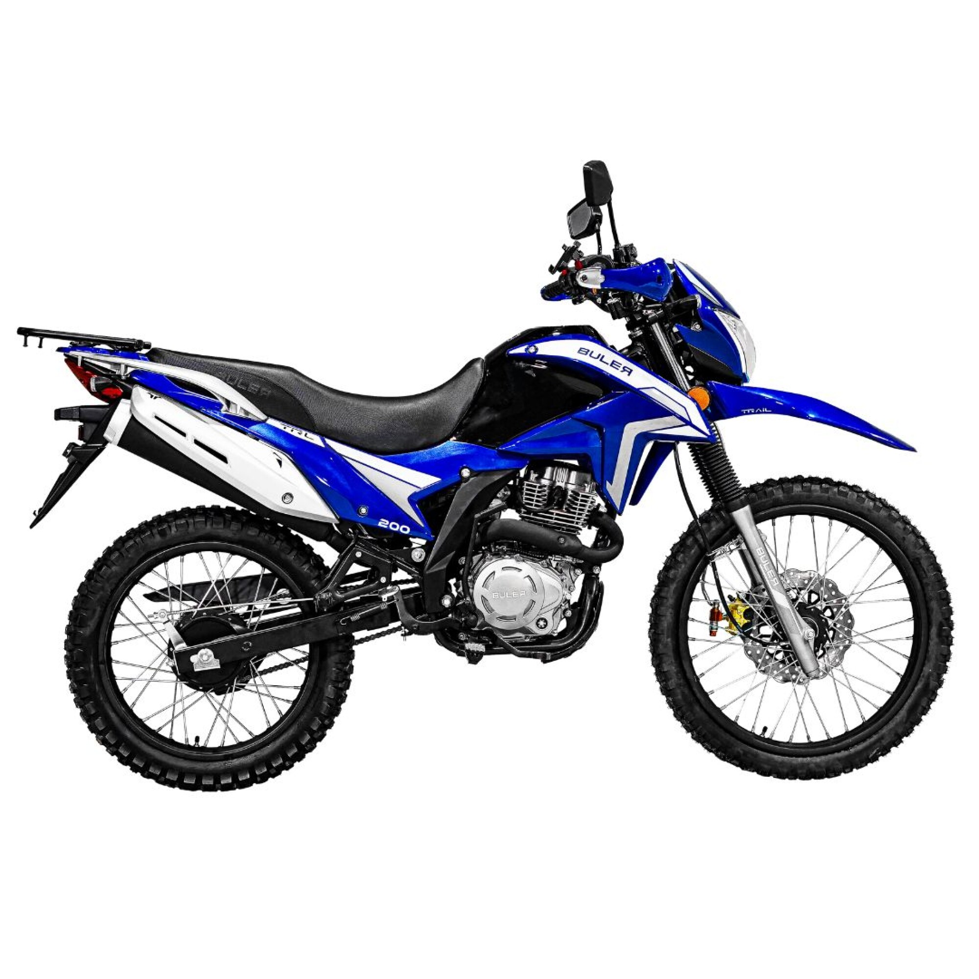 Мотоцикл Buler TRL 200cc, спицованные диски VX 3, синий