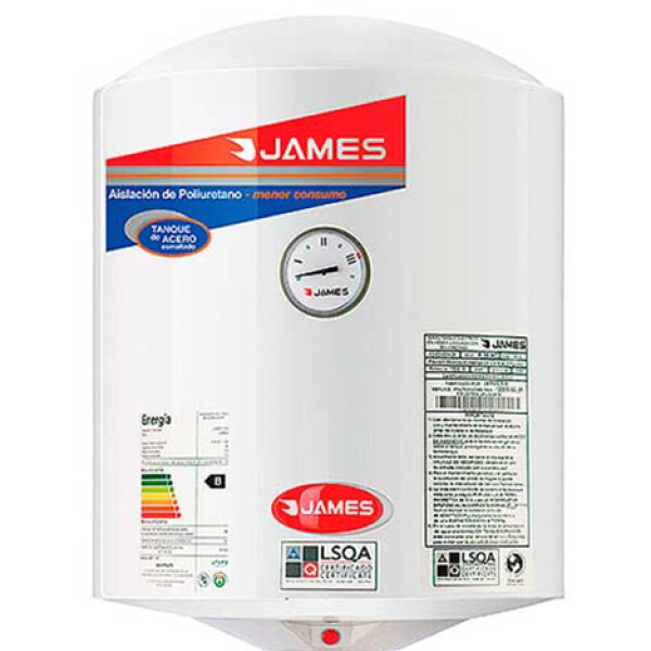 TERMOTANQUE JAMES 30 L ACERO Cilindrico Sin color