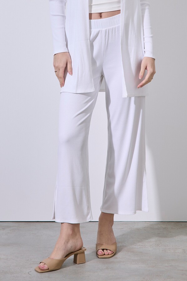 Pantalon Rib BLANCO