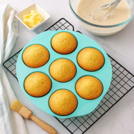 Molde Para Muffins De Silicona 21cm 7 Reparticiones Molde Para Muffins De Silicona 21cm 7 Reparticiones